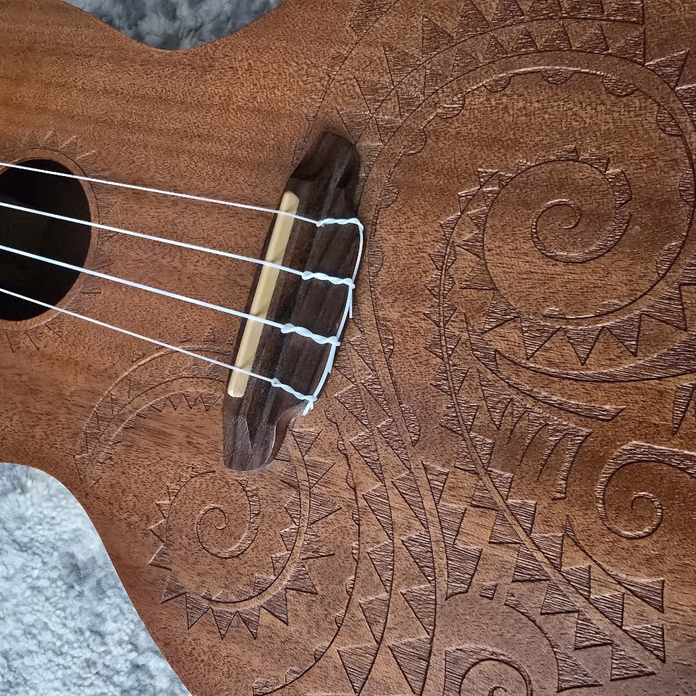 Luna Tatoo Mahogany Ukulele - Picture 5 of 11